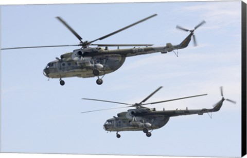 Framed Mil Mi-17 Helicopters of the Czech Air Force Print