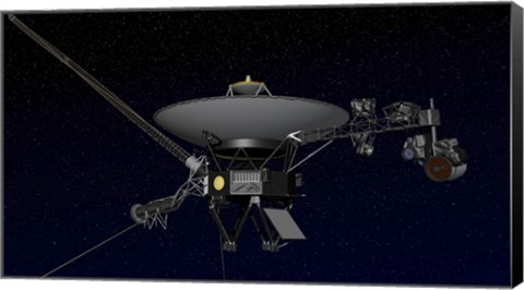 Framed Artist&#39;s Concept of One of the Twin Voyager Spacecraft Print