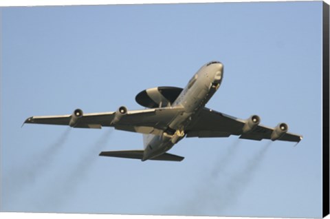 Framed E-3 Sentry taking off from the NATO AWACS base, Germany Print