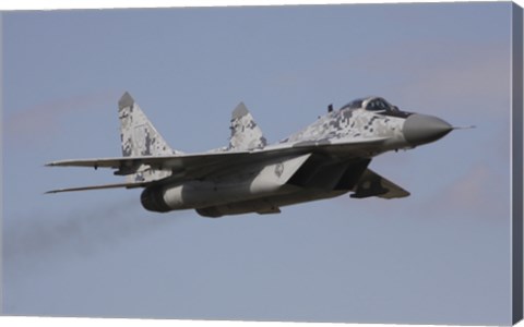 Framed MIG-29 of the Slovak Air Force in Digital Camouflage Print