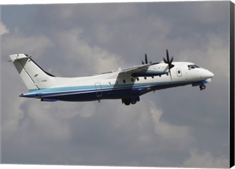 Framed US Air Force Dornier 328 Transiting through Germany Print
