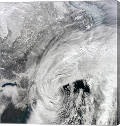 Framed Satellite View of a Large Nor&#39;easter Print