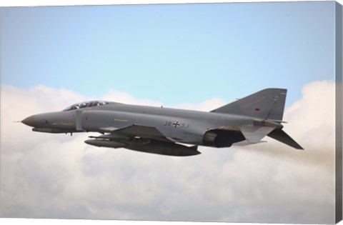 Framed German F-4F Phantom in flight over Wittmund, Germany Print