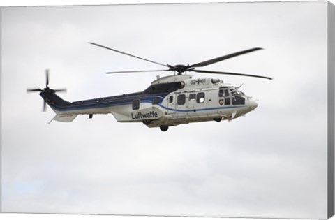 Framed German Air Force Eurocopter Cougar helicopter used for VIP transport Print