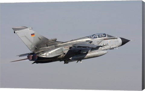 Framed German Air Force Tornado ECR taking off over Germany Print
