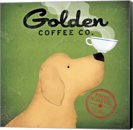 Framed Golden Dog Coffee Co. Print