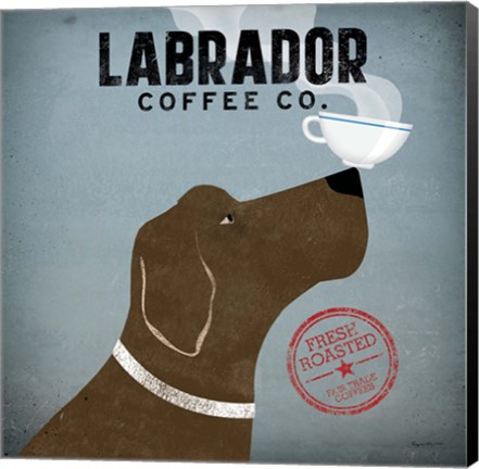 Framed Labrador Coffee Co. Print