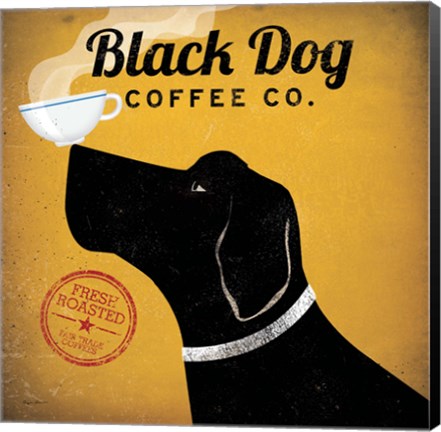 Framed Black Dog Coffee Co. Print