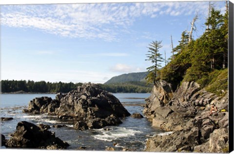 Framed Outcrop, Hot Springs Cove, Vancouver Island, British Columbia Print