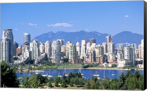 Framed Vancouver Waterfront, British Columbia, Canada Print