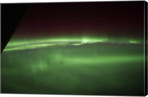 Framed Aurora Borealis as Viewed onboard the International Space Station Print