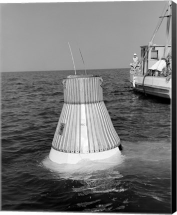 Framed Model of the Mercury Capsule undergoes Floatation Tests Print