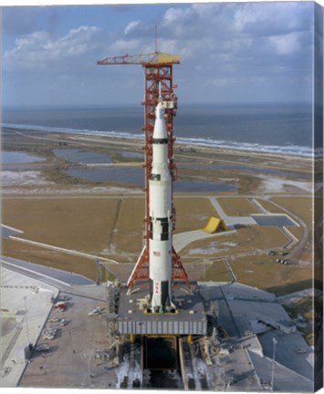 Framed High Angle View of the Apollo 4 Spacecraft on the Launch Pad Print