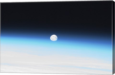 Framed Moon and Earth&#39;s Atmosphere Print