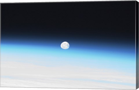 Framed Moon and Earth&#39;s Atmosphere Print