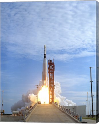 Framed Atlas Agena Target Vehicle Liftoff for Gemini 11, Cape Canaveral, Florida Print