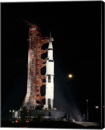 Framed Nighttime View of the Apollo 12 Space Vehicle Print