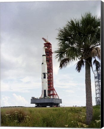 Framed Apollo 4 and its Mobile Launch Tower Print