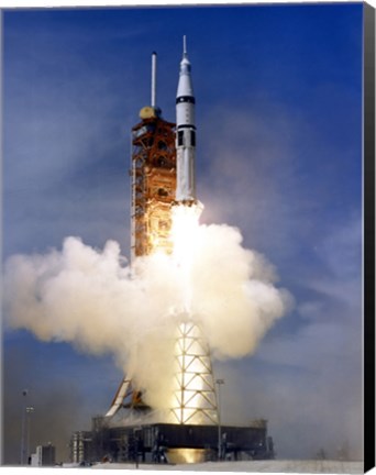 Framed Liftoff of the Saturn IB launch Vehicle Print