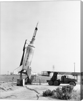 Framed Little Joe on Launcher at Wallops Island Print