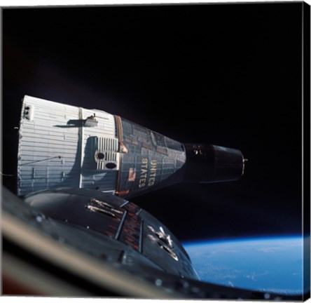 Framed Gemini 7 Spacecraft in Earth Orbit Print