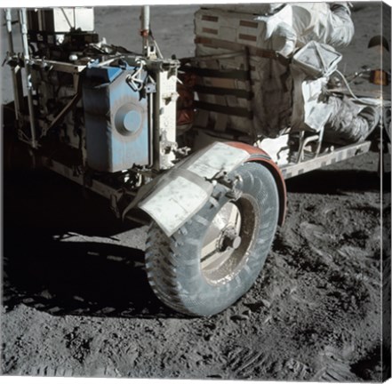 Framed Close-up view of the Lunar Roving Vehicle during Apollo 17 EVA Print