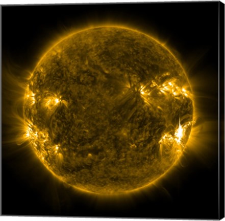 Framed Solar Activity on the Sun Print