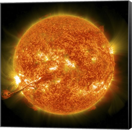 Framed Magnificent Coronal Mass Ejection Erupts on the Sun Print