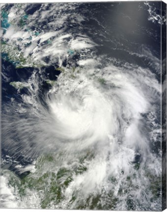 Framed Tropical Storm Isaac Moving through the Eastern Caribbean Sea Print