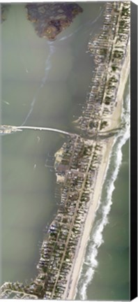 Framed Aerial view Showing a Portion of Mantoloking, New Jersey, Damaged by Hurricane Sandy Print