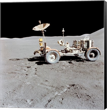 Framed Apollo 15 Lunar Roving Vehicle on the Moon Print