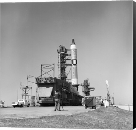 Framed View of the Gemini-Titan 3 on its Launch Pad at Cape Canaveral, Florida Print