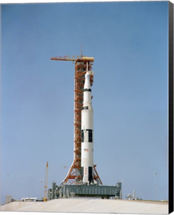 Framed Apollo 10 Space Vehicle on the Launch Pad at Kennedy Space Center Print