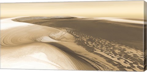 Framed Chasma Boreale, a Flat-Floored Valley on Mars&#39; North Polar Ice Cap Print