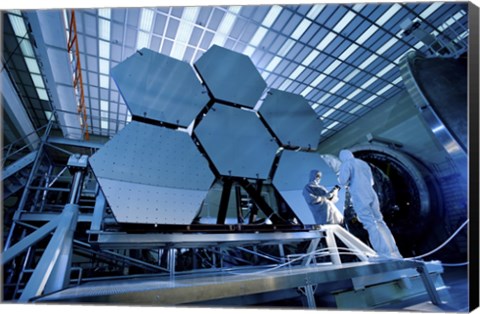 Framed James Webb Space Telescope Array being Tested in the X-ray and Cryogenic Facility Print