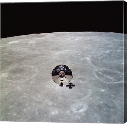 Framed Apollo 10 Command and Service Modules in Lunar Orbit Print