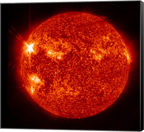 Framed Solar activity on the Sun Print