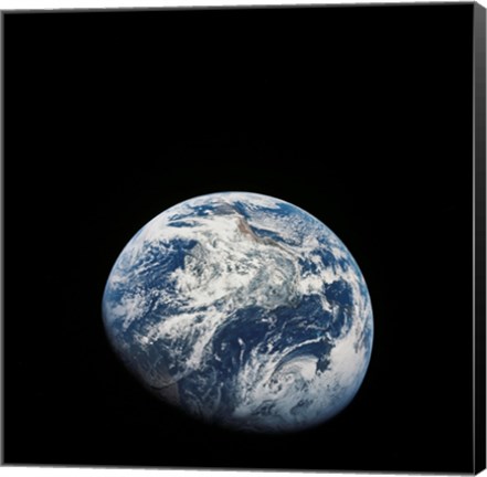 Framed View of Earth taken from the Aollo 8 Spacecraft Print