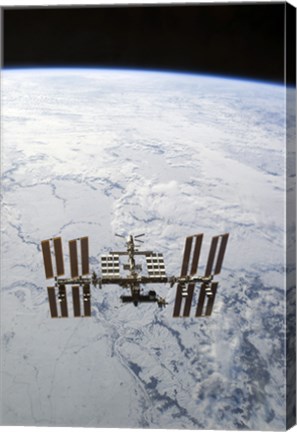 Framed International Space Station in Orbit Print