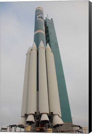 Framed Delta II Rocket with Several Solid Rocket Motors Attached Print