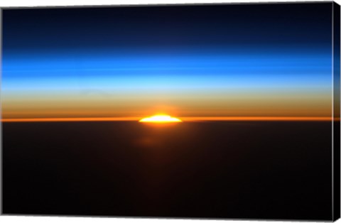 Framed Sunrise as Seen from the International Space Station Print