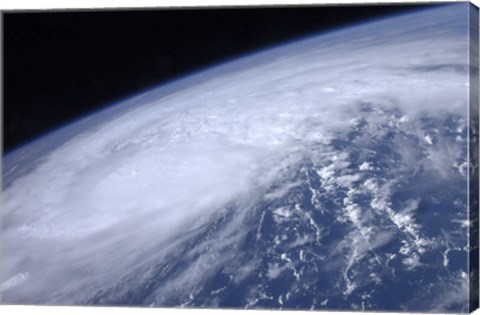 Framed View from Space of Hurricane Irene as it Passes over the Caribbean Print