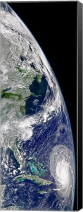 Framed View of Hurricane Frances on a Partial view of Earth Print