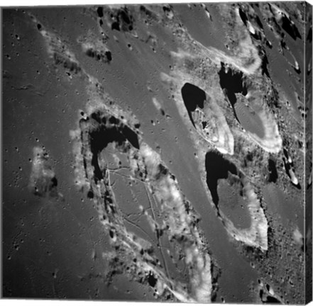 Framed Oblique view of the Lunar Surface Print