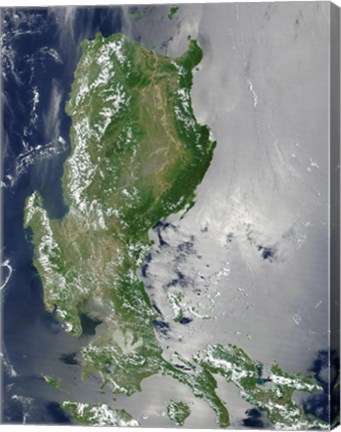 Framed Satellite Image of the Northern Philippines Print