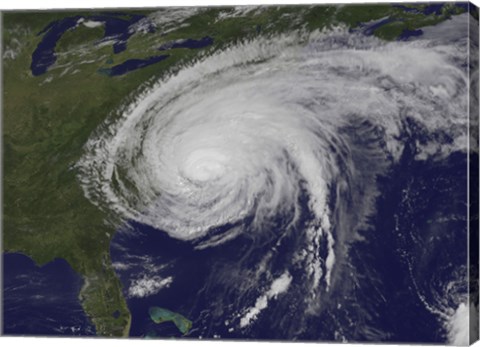 Framed Satellite View of Hurricane Irene Print