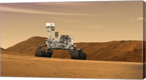 Framed Mars Science Laboratory Curiosity rover Print