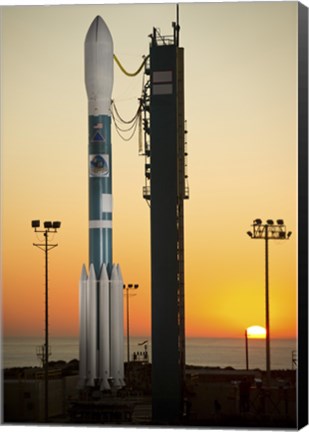 Framed Delta II Rocket on its Launch pad Print