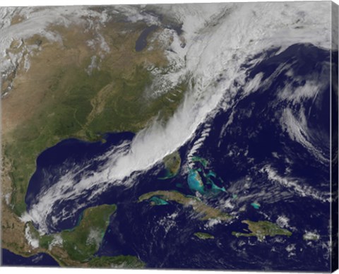Framed strong Cold front Moving through the Eastern United States Print