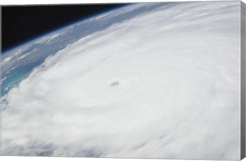 Framed Eye of Hurricane Irene as Viewed from Space Print